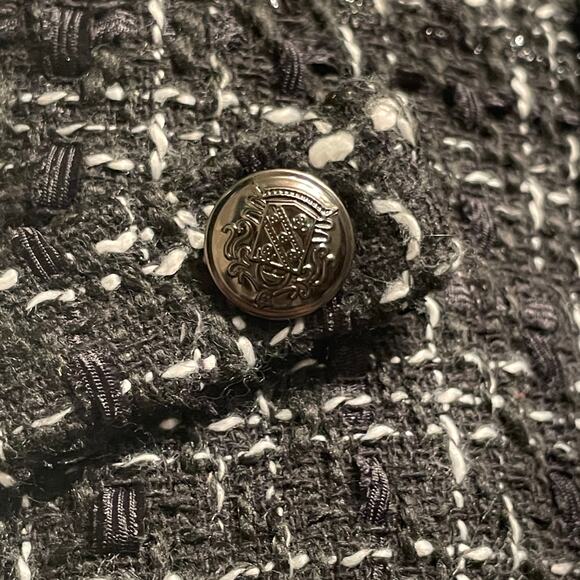 Nanette Lepore Tweed Blazer & Dress Set | 2 Piece Suit, Black White Career S NWT - Picture 12 of 14